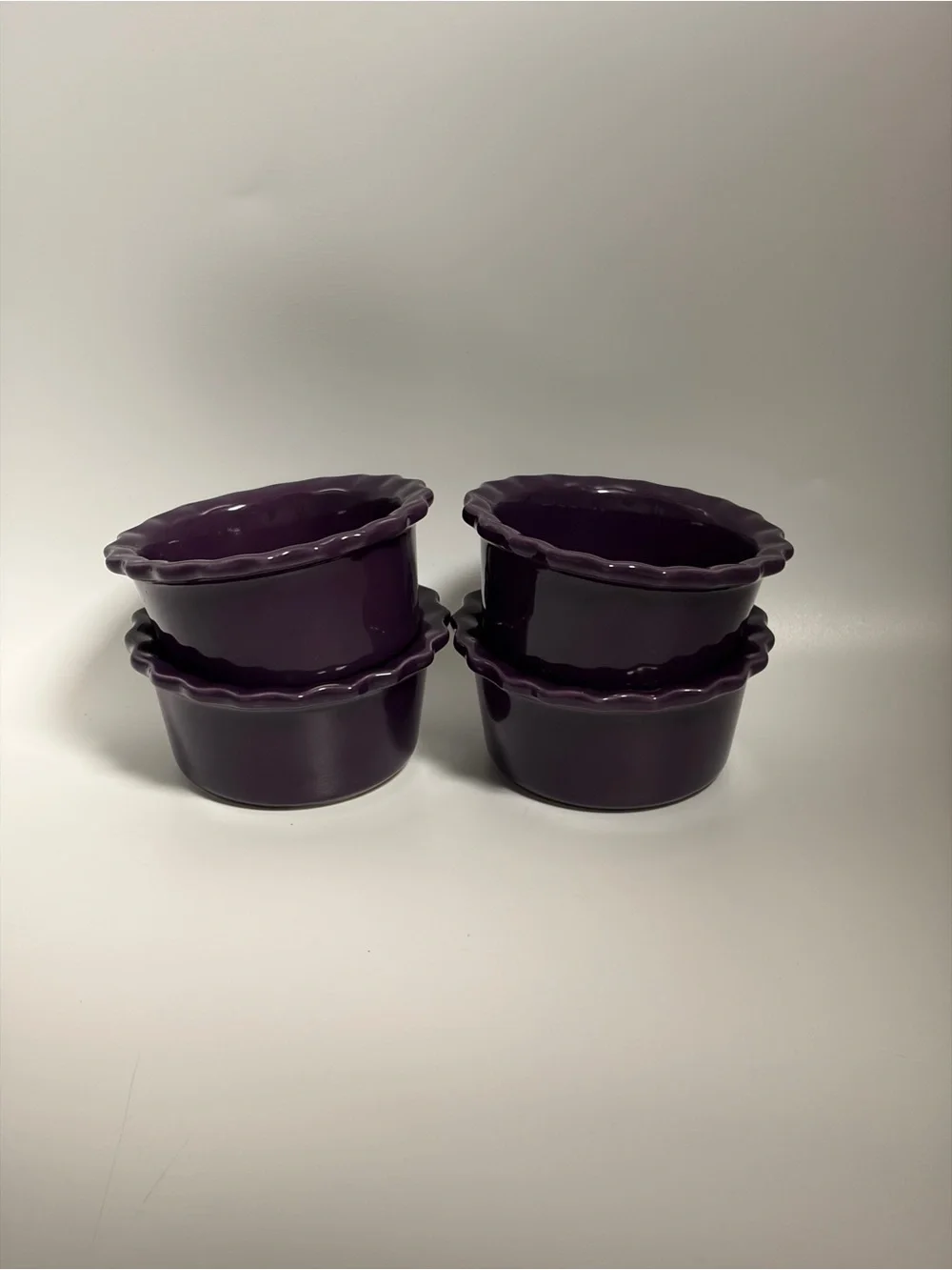 Purple Ceramic Ramekin Set - Home Accents